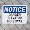 Signmission Danger Elevator Hoistway, 10 in W x Rectangle, Plastic OS-2PACK-NS-P-710-L-10898 - alternate 8